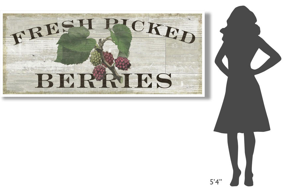 "Farm Fresh Raspberries" Digital Paper Print by Sue Schlabach, 77"x32"
