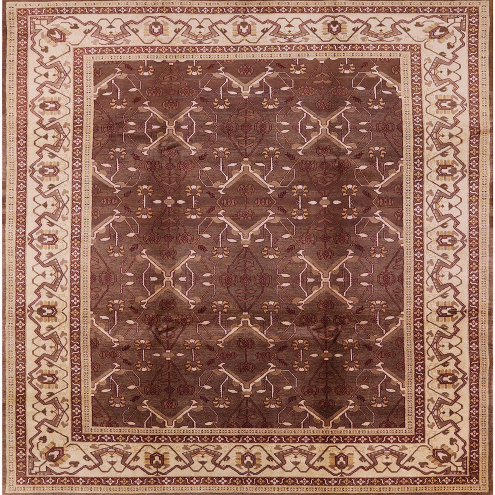 Ahgly Company Indoor Square Mid-Century Modern Area Rugs, 7' Square