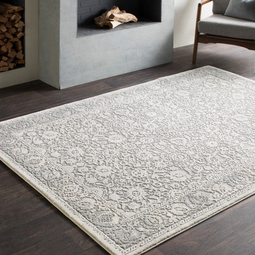 Surya Tibetan TBT-2302 5'3"x7'7" Rug, Taupe/Medium Gray/Ivory