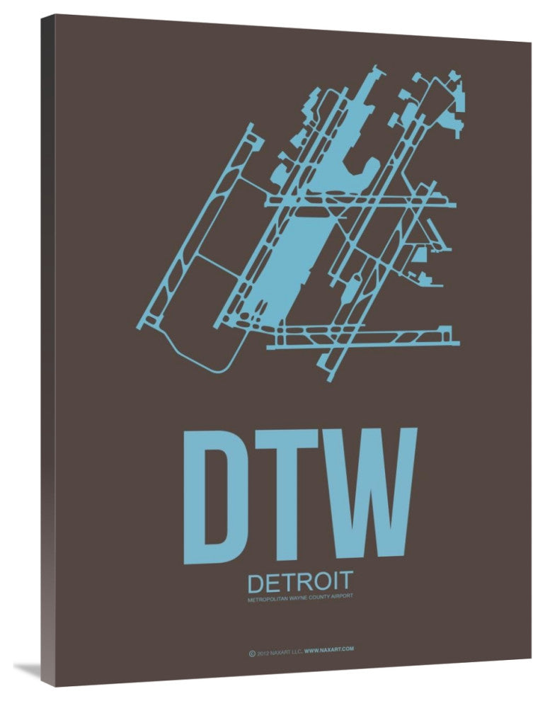 "DTW Detroit Poster 1" Fine Art Print