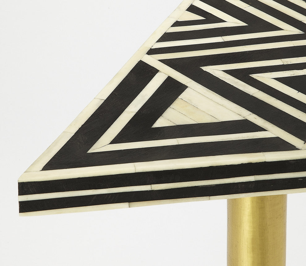 Bone Inlay Accent Table, Multi-Color