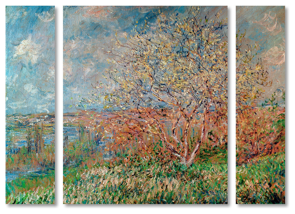 Claude Monet 'Spring 1880' Multi Panel Art Set,, 41"x30"