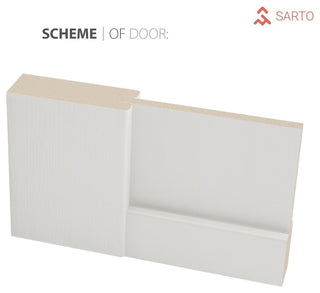 Double Pocket Doors 64 x 80 & Frames | Quadro 4111 White Ash | Solid Closet Door