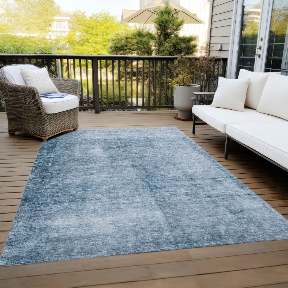 Machine Washable Indoor/Outdoor Chantille ACN1884 Denim 5' x 7'6" Rug