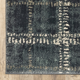 Carolina Rustic Plaid Area Rug, Blue, 9'10"x12'10"