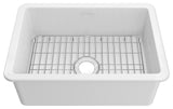 Whitehaus WHUF2819 Fireclay 28" Undermount Single Basin Fireclay - White