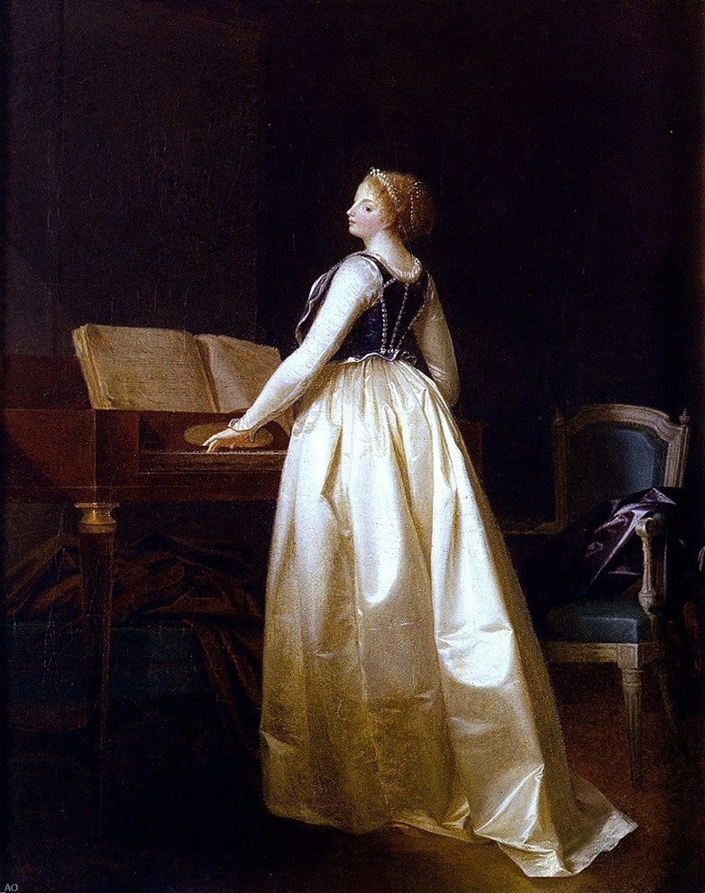 Henri-Nicolas Van Gorp Lady Playing The Virginals Wall Decal