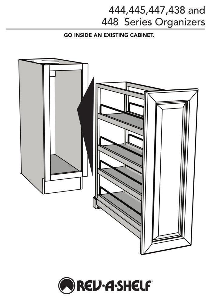 Wood Base Cabinet Pull Out Organizer, 5"