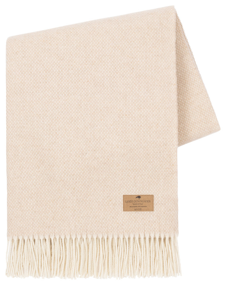 Juno Cashmere Throw, Sand