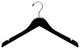 Black Petite Top Hanger With Notches and Inset Rubber Strips, Box of 25