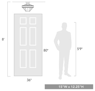 Ferris Semi-Flush Copper Patina