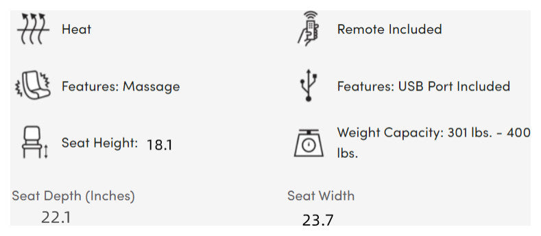 Power Lift Assist Standard Recliner Chair Gray Color