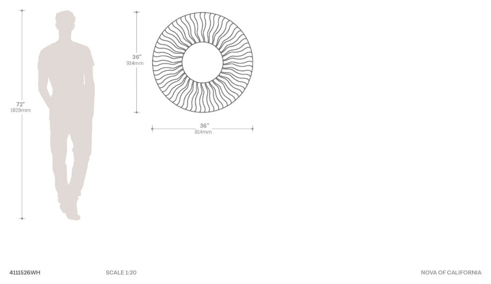 Sunburst 36" Round Wall Mirror - Set of 2, Brushed Nickel