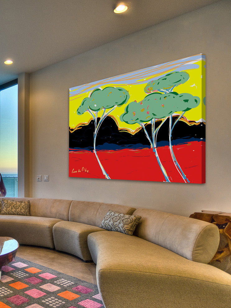 Marmont Hill, "Juan Les Pins 1" by Arthur Pina Painting on Wrapped Canvas, 45x30