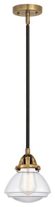 Olean Mini Pendant, Black Antique Brass, Clear, Clear