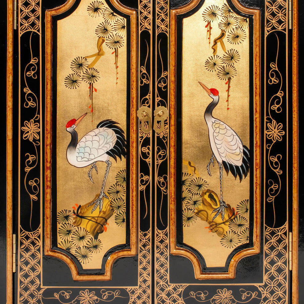 Gold Lacquer Cabinet Cranes