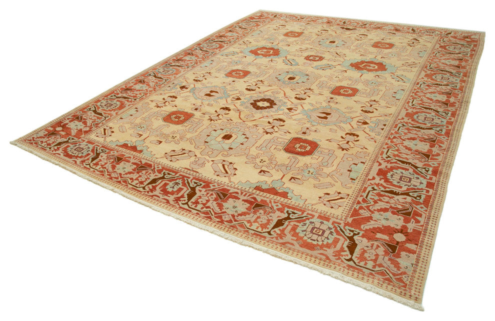 Rug N Carpet - Handmade Oriental 9' 2" x 11' 6" One-of-a-Kind Oushak Area Rug