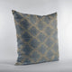 Plutus Blue Diamond Cut Diamond Luxury Throw Pillow, 20"x36"