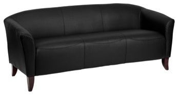 Contemporary Design Black Leather Sofa