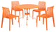 5-Piece Round Delfino Table With Karissa Chair Set