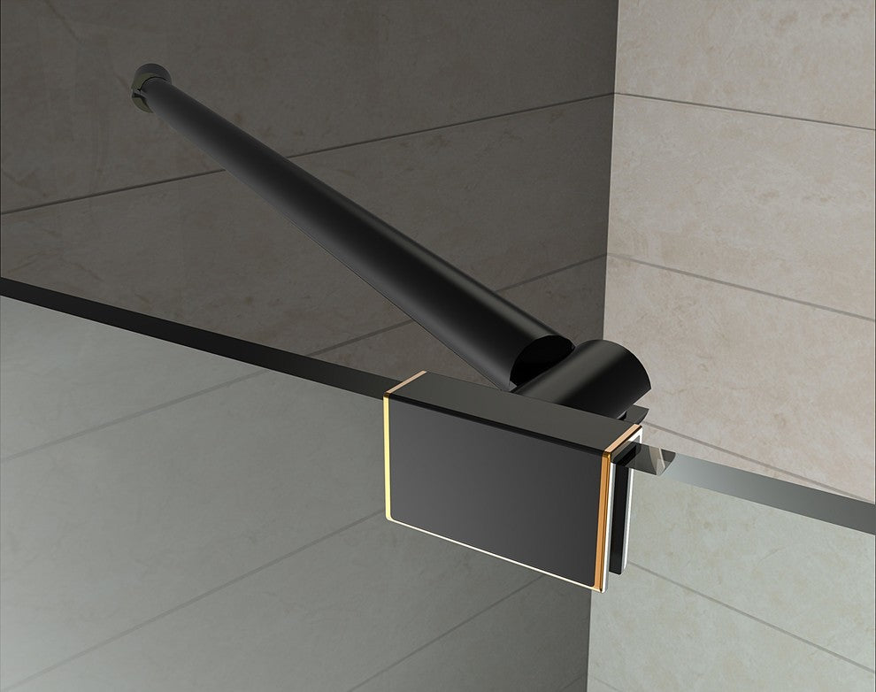 Avalux GS Frameless Shower Enclosure and Shelves, Oil Rubbed Bronze, 34"x30"x72"