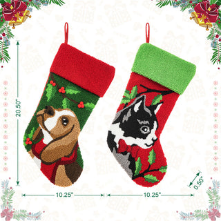 20.5"L Hooked Stocking, Dog & Cat