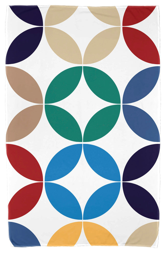 Eye Opener, Geometric Print Beach Towel, Green