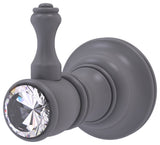 Carolina Crystal Robe Hook, Matte Gray