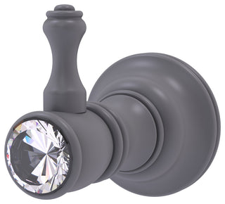 Carolina Crystal Robe Hook, Matte Gray