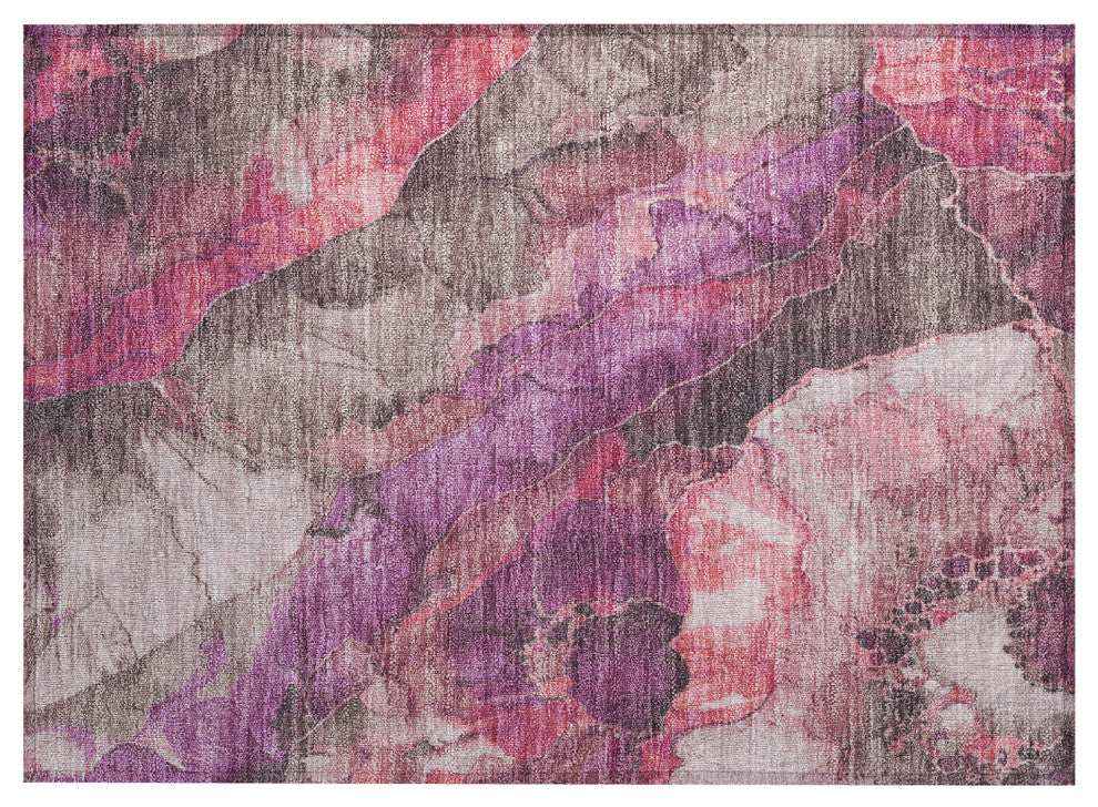 Machine Washable Indoor/Outdoor Chantille ACN1864 Blush 1'8" x 2'6" Rug