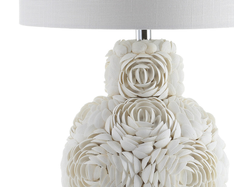 Seashell Rosette 24" LED Table Lamp, Cream