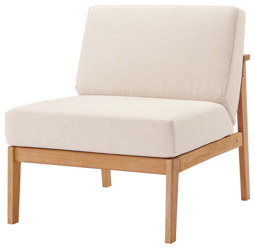 Lounge Sectional Sofa Chair Set, Wood, Brown Natural Taupe Gray, Modern, Outdoor
