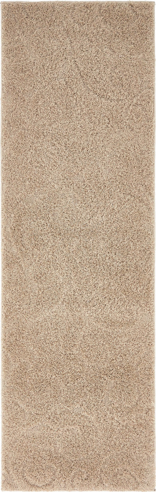 Unique Loom Beige Floral Shag2'x6'7 Runner Rug