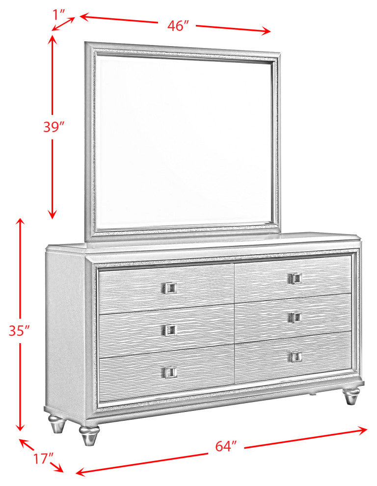 Picket House Furnishings Faris Panel 5PC Bedroom Set in Black