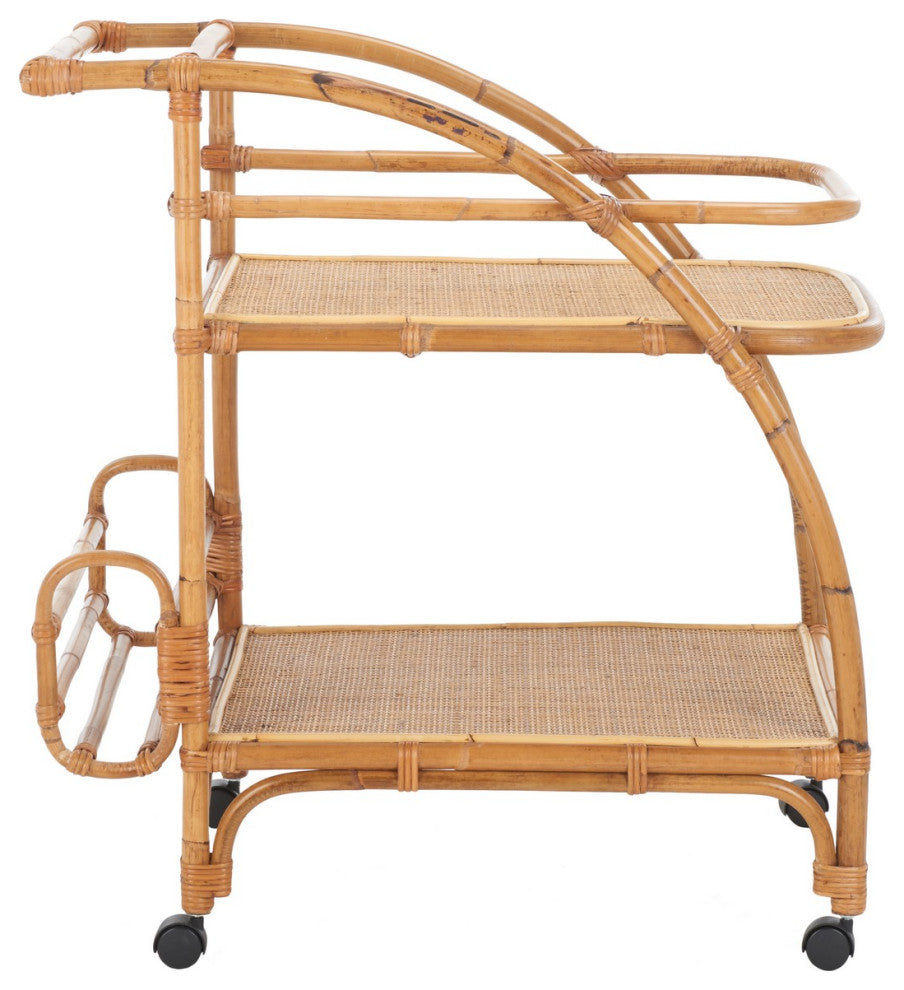 Safavieh Treise 2 Tier Bar Cart, Natural