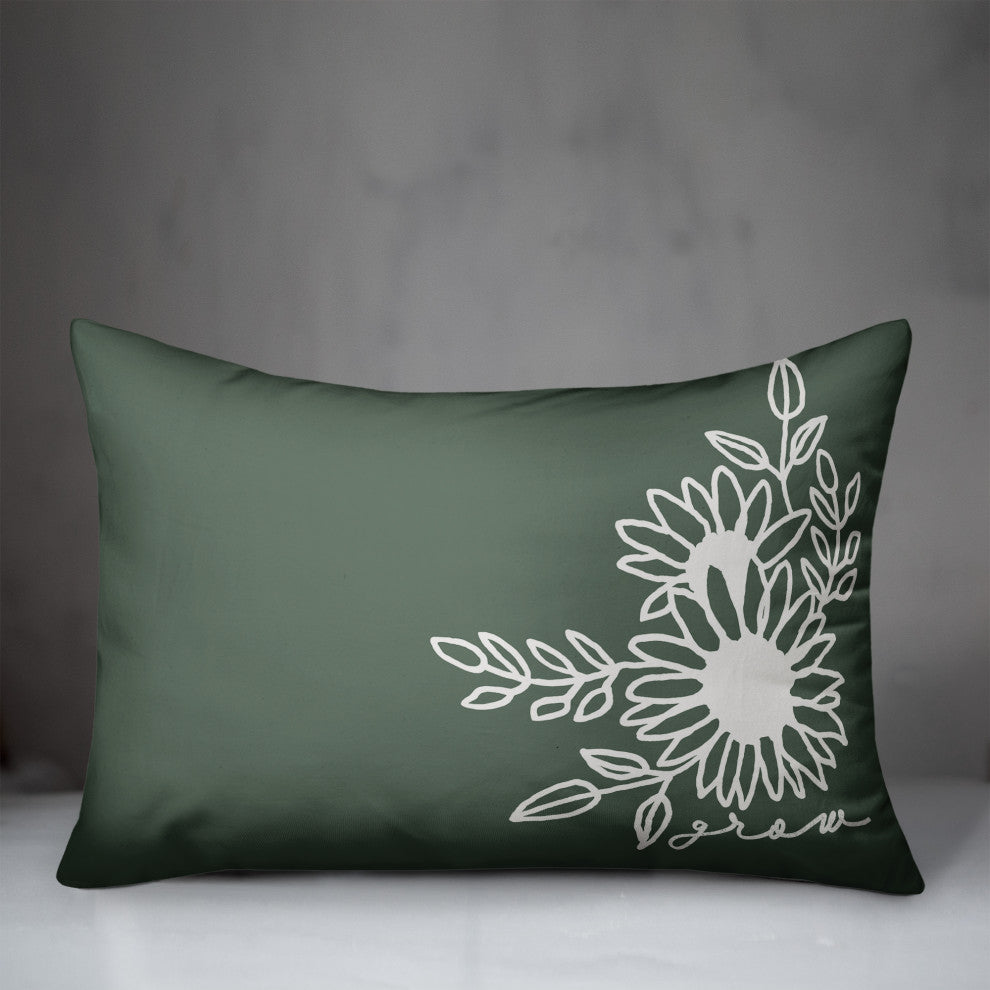 Grow Floral 20 x 14 Spun Poly Pillow