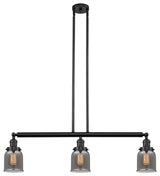 INNOVATIONS LIGHTING 213-BK-G53-LED Small Bell 3 Light Island Light