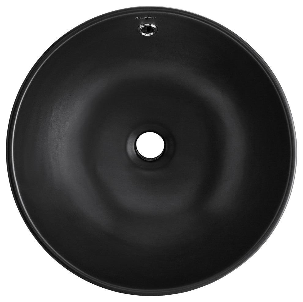 Sublime Round Vessel Sink, Matte Black
