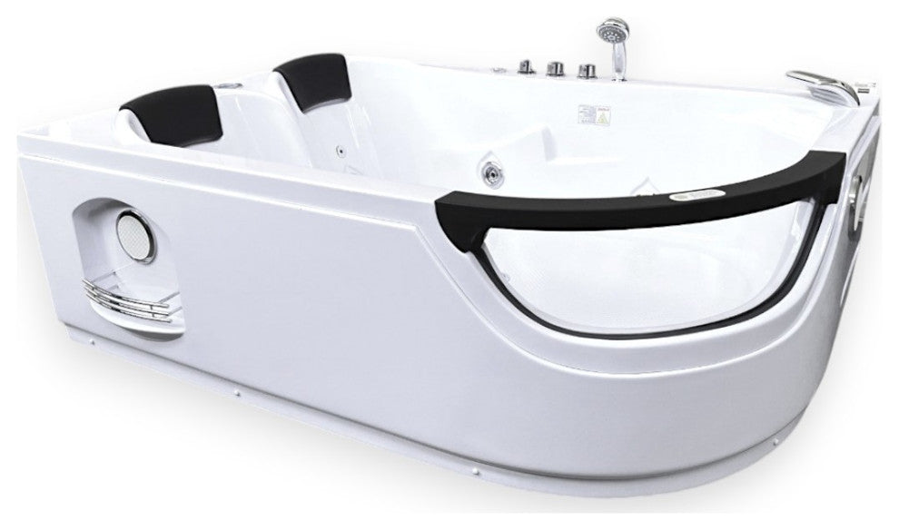 Hot Tub White 71"x47" With Heater and Double Pump 2 Persons, Luna