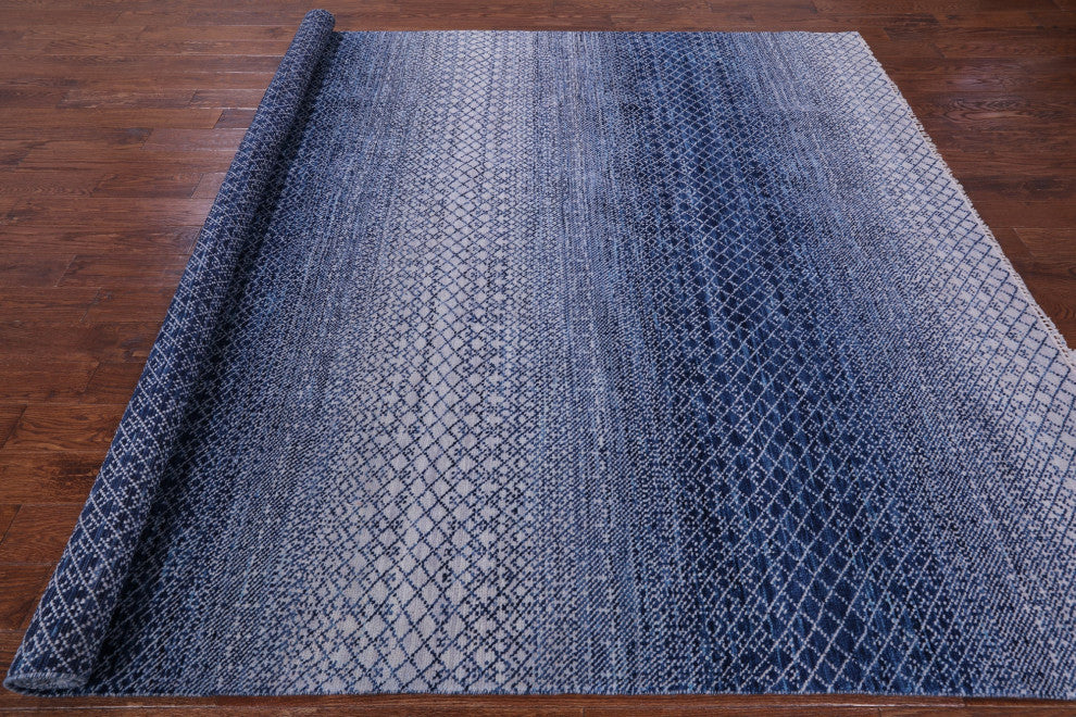 8' 2" X 10' 0" Savannah Grass Handmade Wool Rug - Q13197