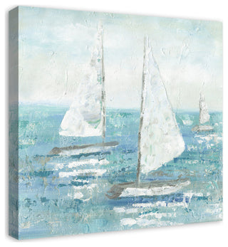 Choppy Sailboats 24x24 Canvas Wall Art