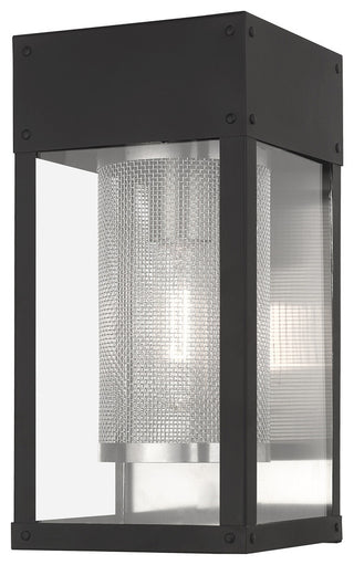 Contemporary Black Outdoor Wall Lantern