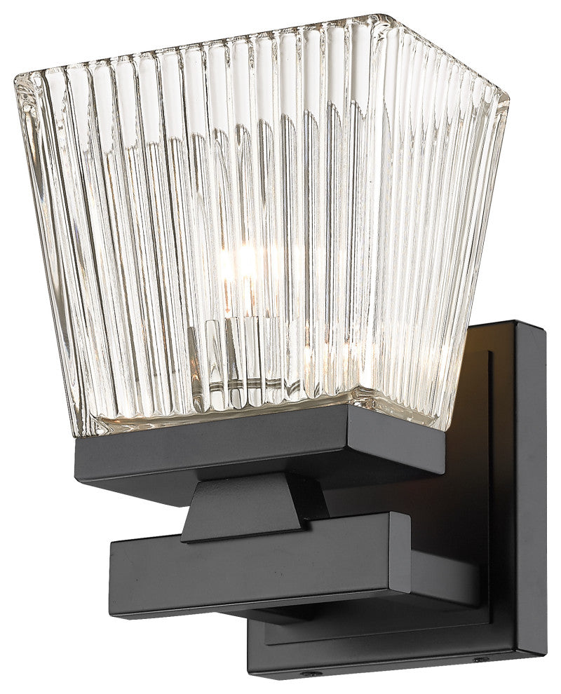Zlite 1936-1S-MB 1-Light Wall Sconce, Clear