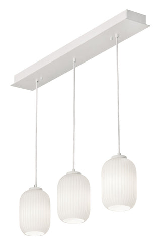 Callie 3 Light Linear Pendant, White