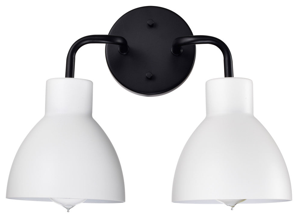 Nuvo Sloan 2-Light Incandescent Matte Black Wall Mount