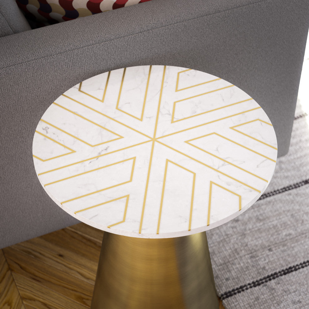Kenroy 47043GLD Accent Table, Bellamy