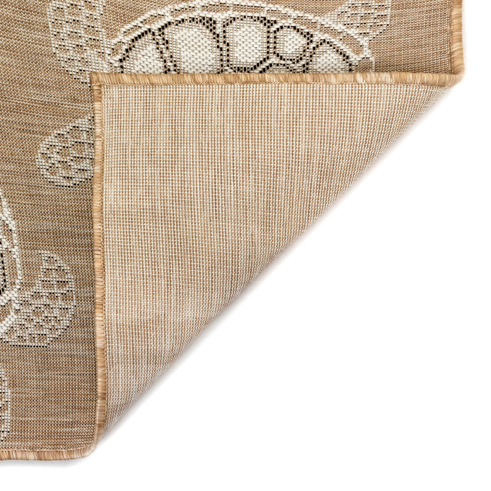 Carmel Seaturtles Indoor/Outdoor Rug, Sand, 1'11"x7'6" Runner