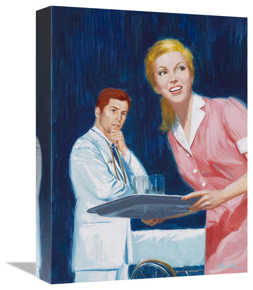 "Hospital Romance" Stretched Canvas Giclee by Mort Kunstler, 12"x16"