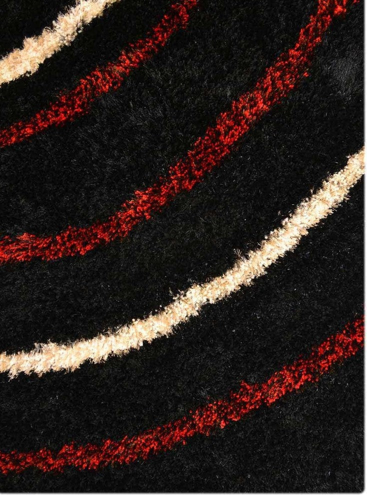 Shaggy Modern Contemporary Hand-Tufted Indian Oriental Area Rug, Multi, 8x10'