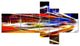 High Speed Traffic Trails, Cityscape Digital Art Canvas Print, 60"x32", 5 panels
